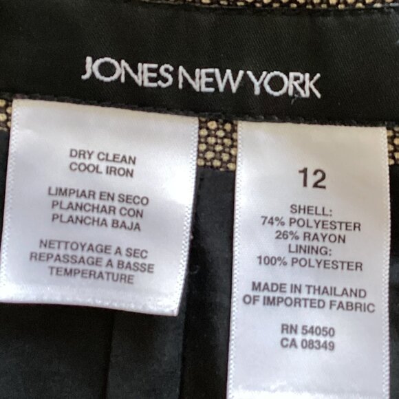 Jones New York Women's Size 12 Business Dress Pants Brown Wide Leg Vintage Style - Picture 7 of 7